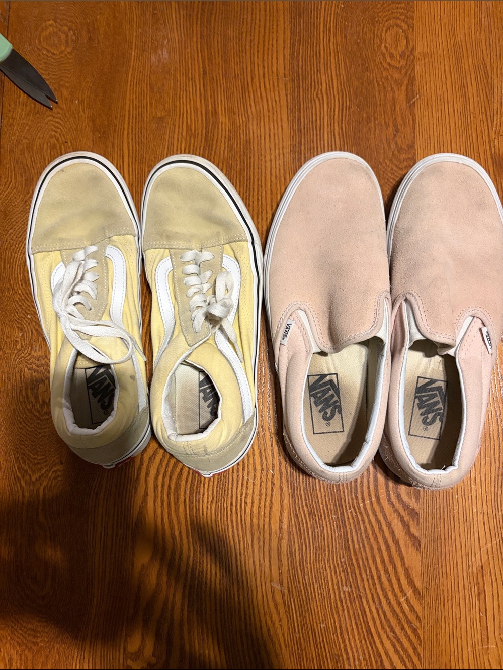 Vans — Pastel pink Slip-On & Old Skool Duo - Light Yellow  size 8.5